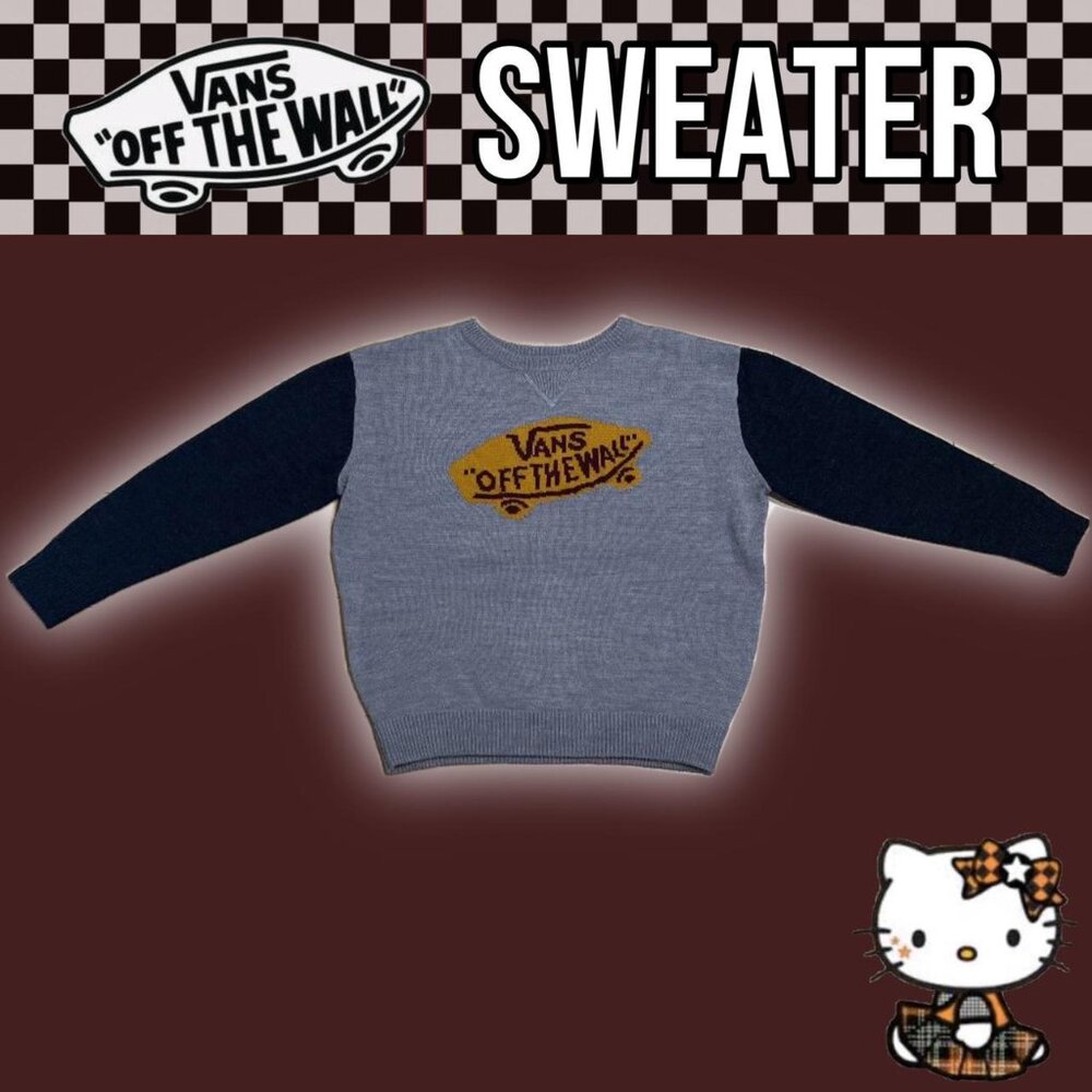 vans sweater knitted grey / gray and black
